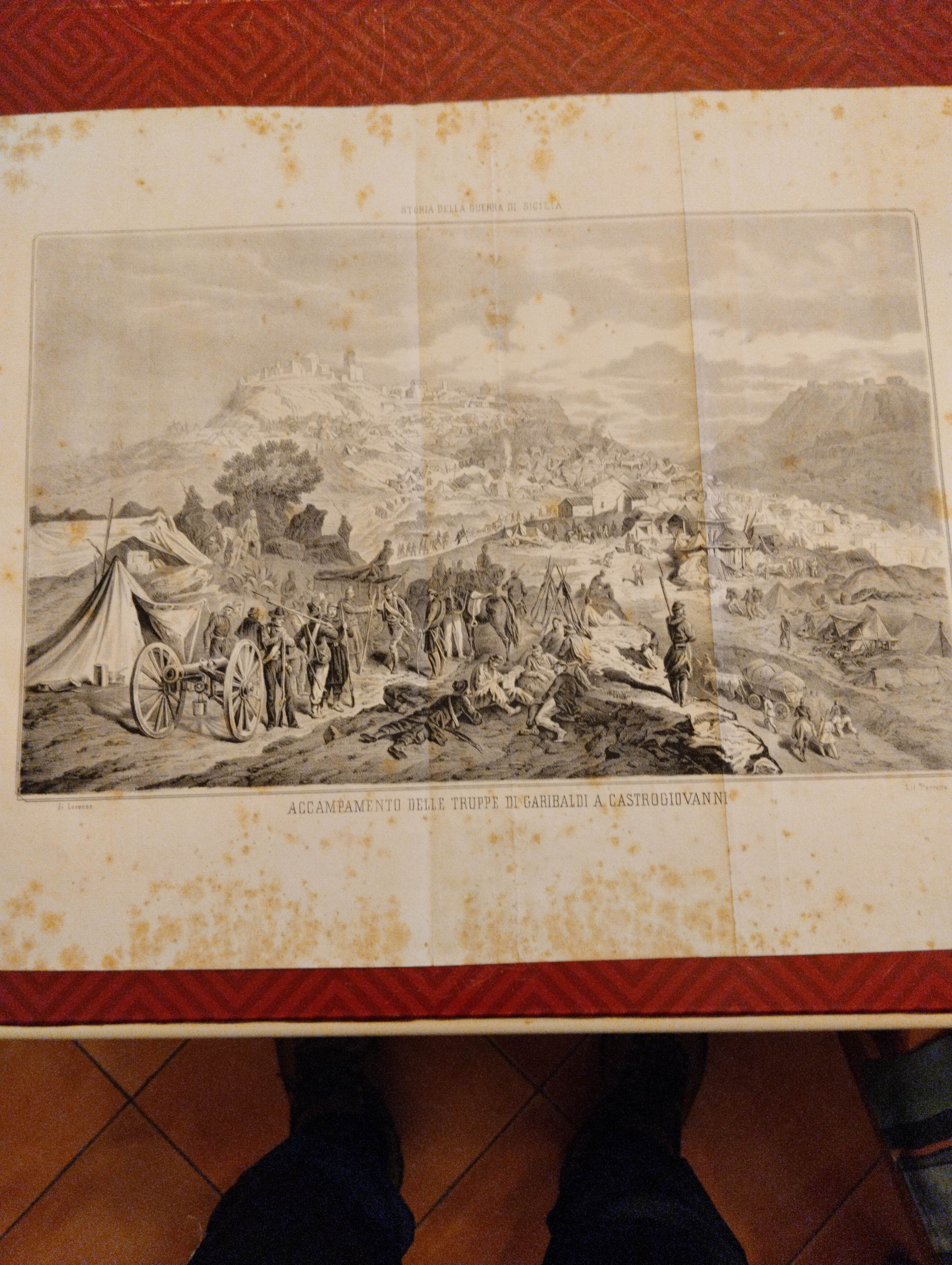 Accampamento delle truppe di Garibaldi a Castrogiovanni