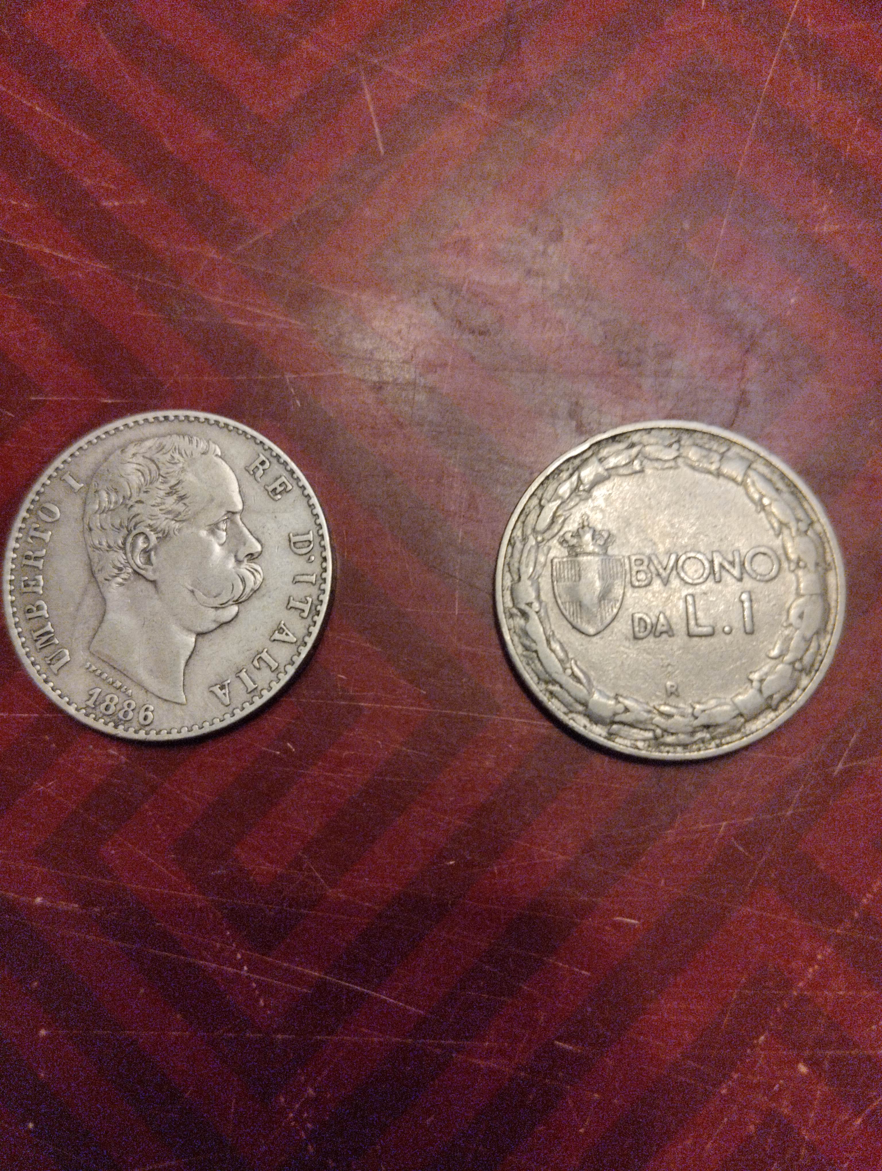 Buono da 1 Lira Regno d'Italia Umberto I
