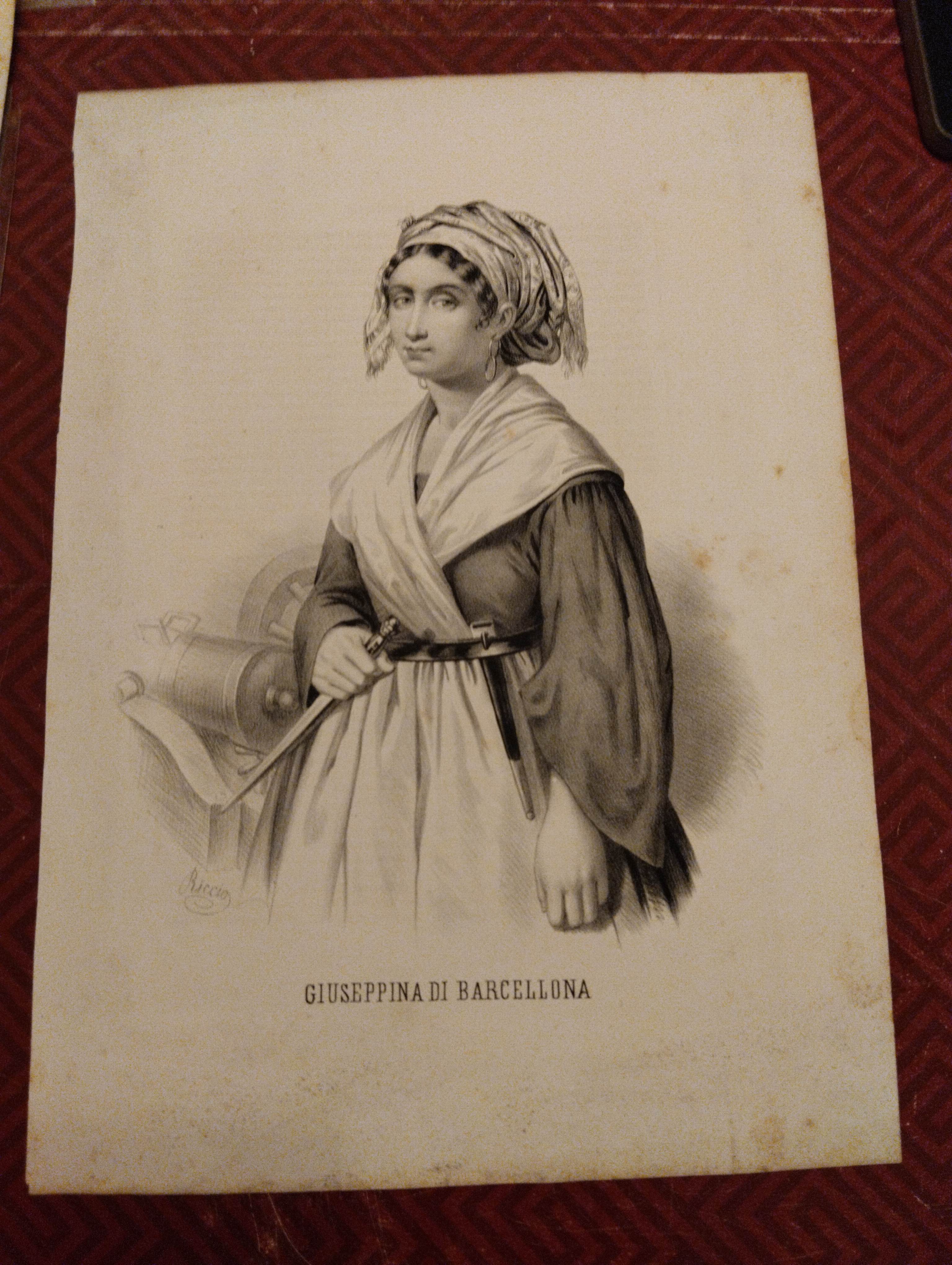 Giuseppina di Barcellona - Ritratto litografico